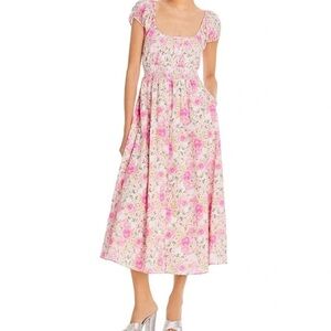 NWOT LoveShackFancy Vernon Dress Pink Floral Size L